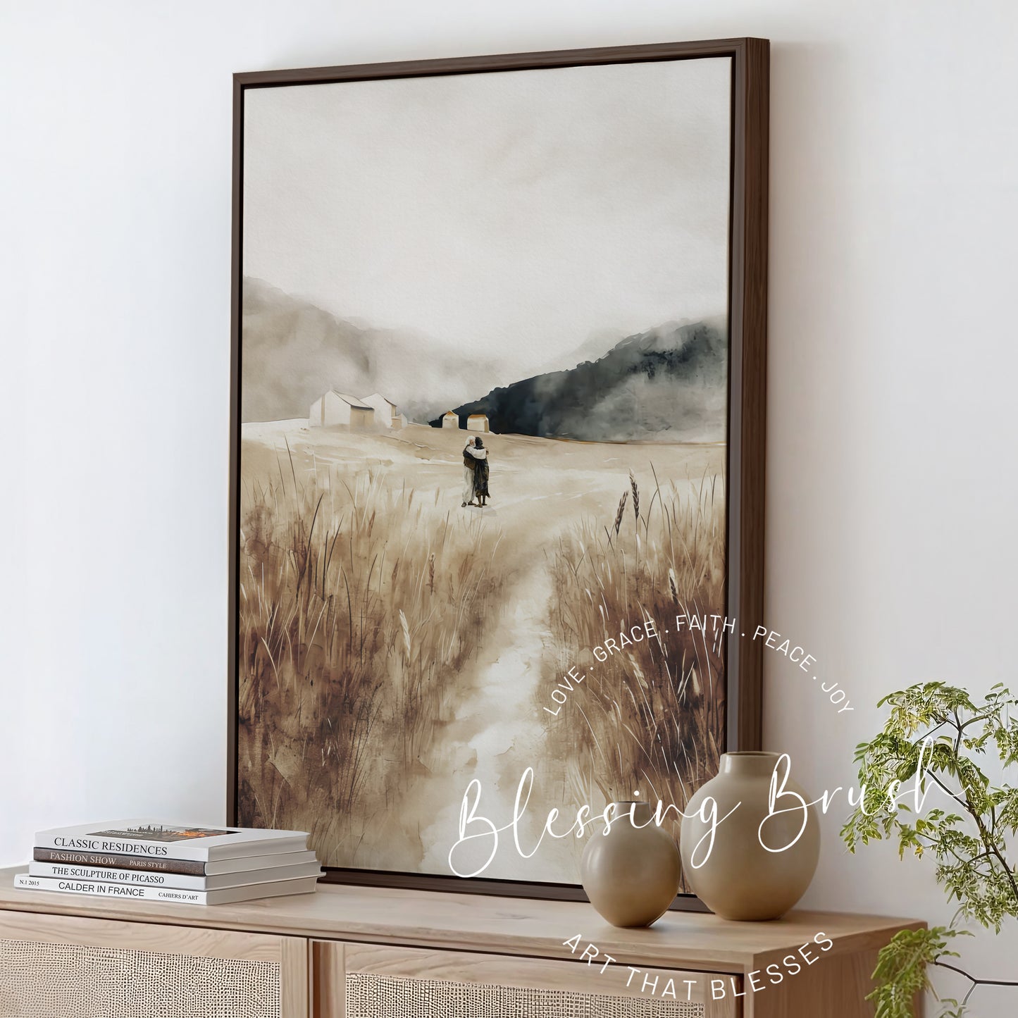 The Prodigal Son - Christian Framed Canvas Wall Art, Jesus Parable of Forgiveness, Faith Home Decor
