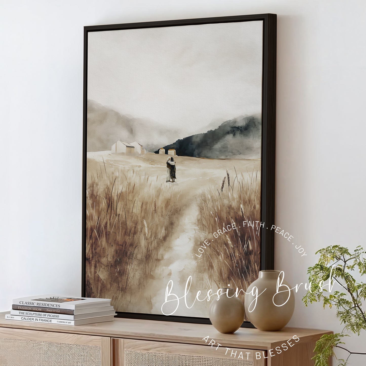 The Prodigal Son - Christian Framed Canvas Wall Art, Jesus Parable of Forgiveness, Faith Home Decor