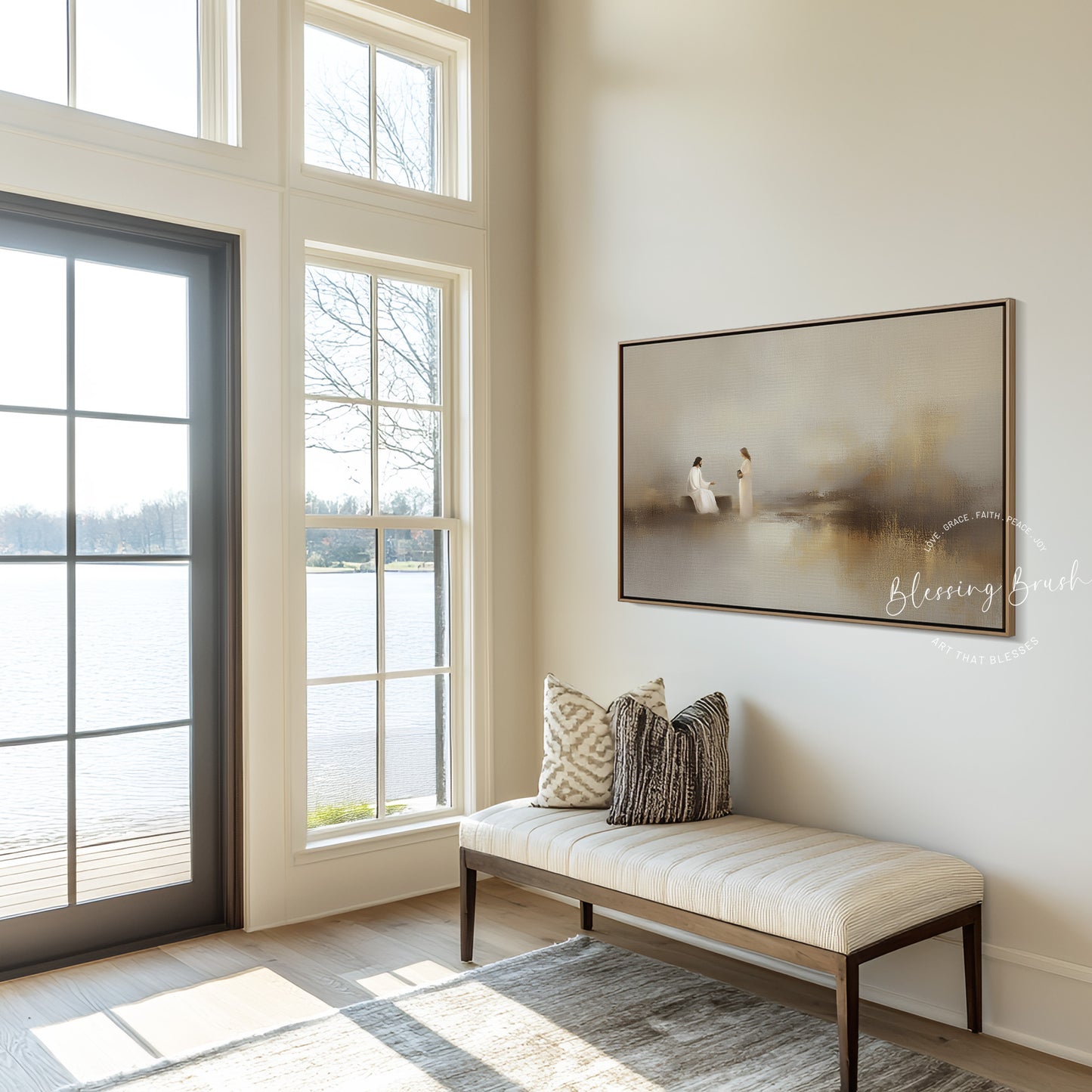 Jesus and the Woman at the Well – Modern Christian Wall Art