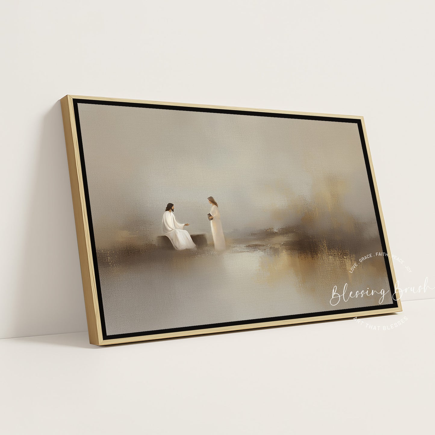 Jesus and the Woman at the Well – Modern Christian Wall Art