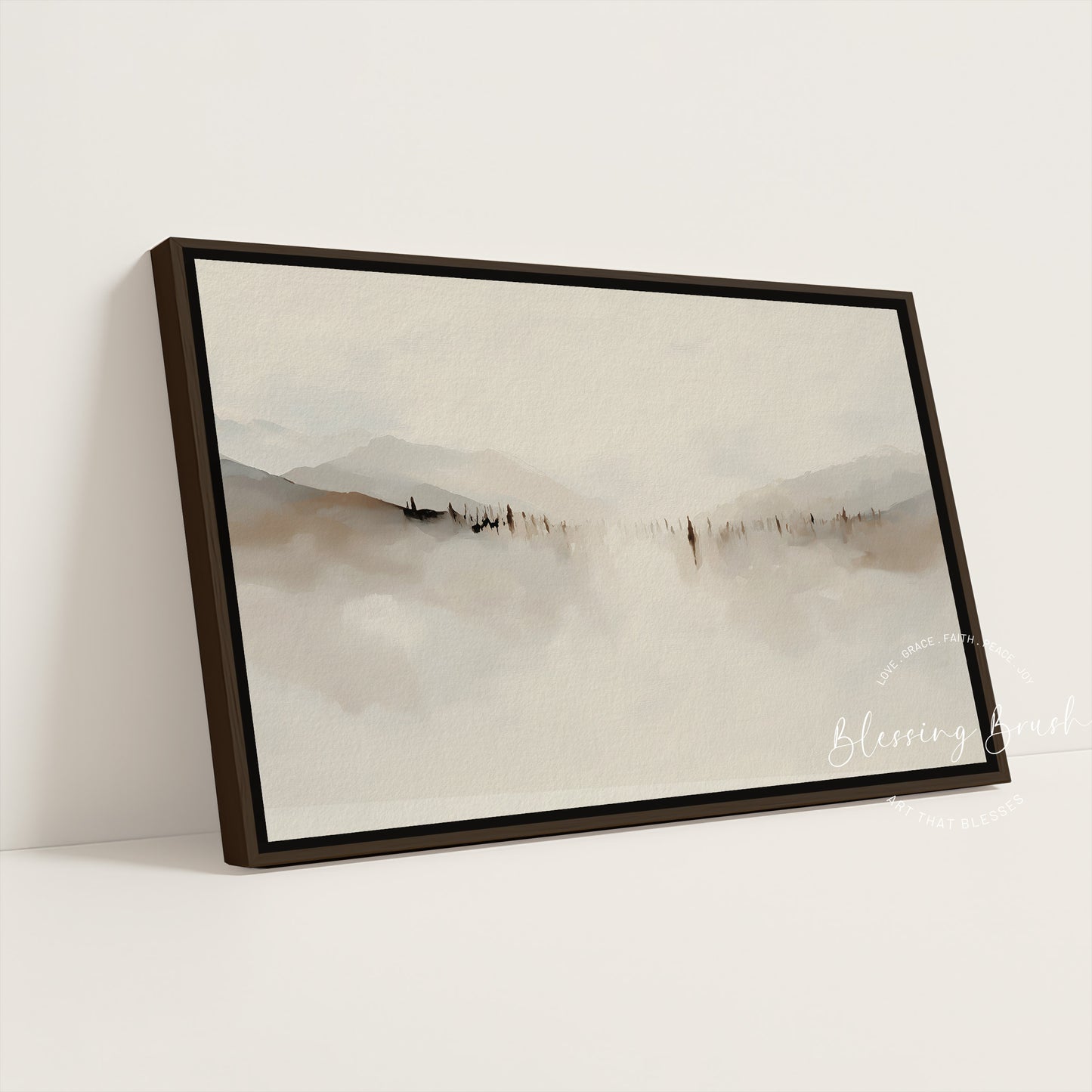Jesus Teaching Sermon on the Mount – Abstract Minimalist Christian Wall Art