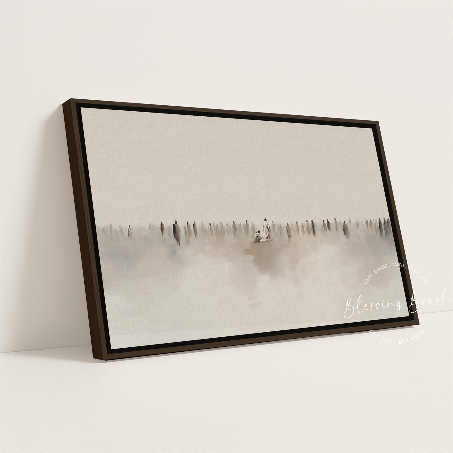 Jesus Heals Bleeding Woman Touched Hem of His Garment, Minimalist Christian Wall Art, Faith Wall Decor