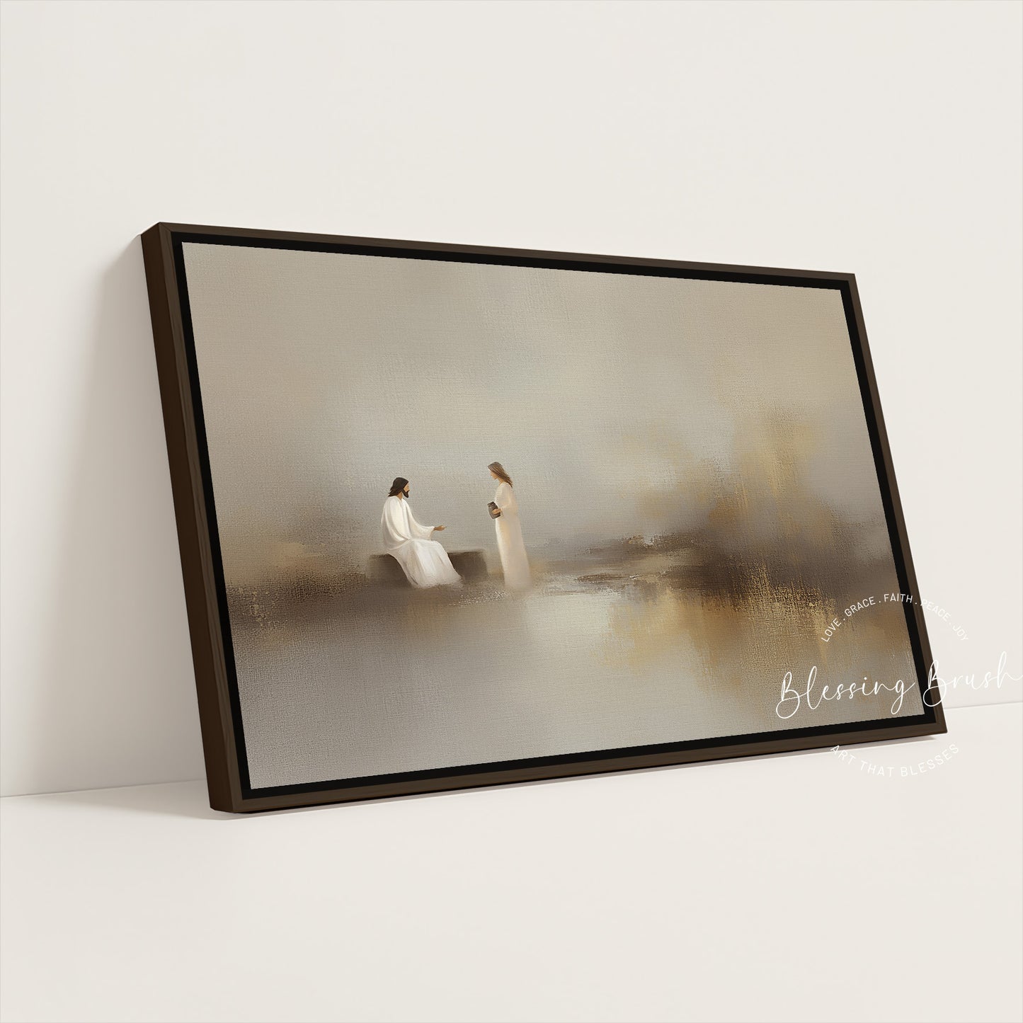 Jesus and the Woman at the Well – Modern Christian Wall Art