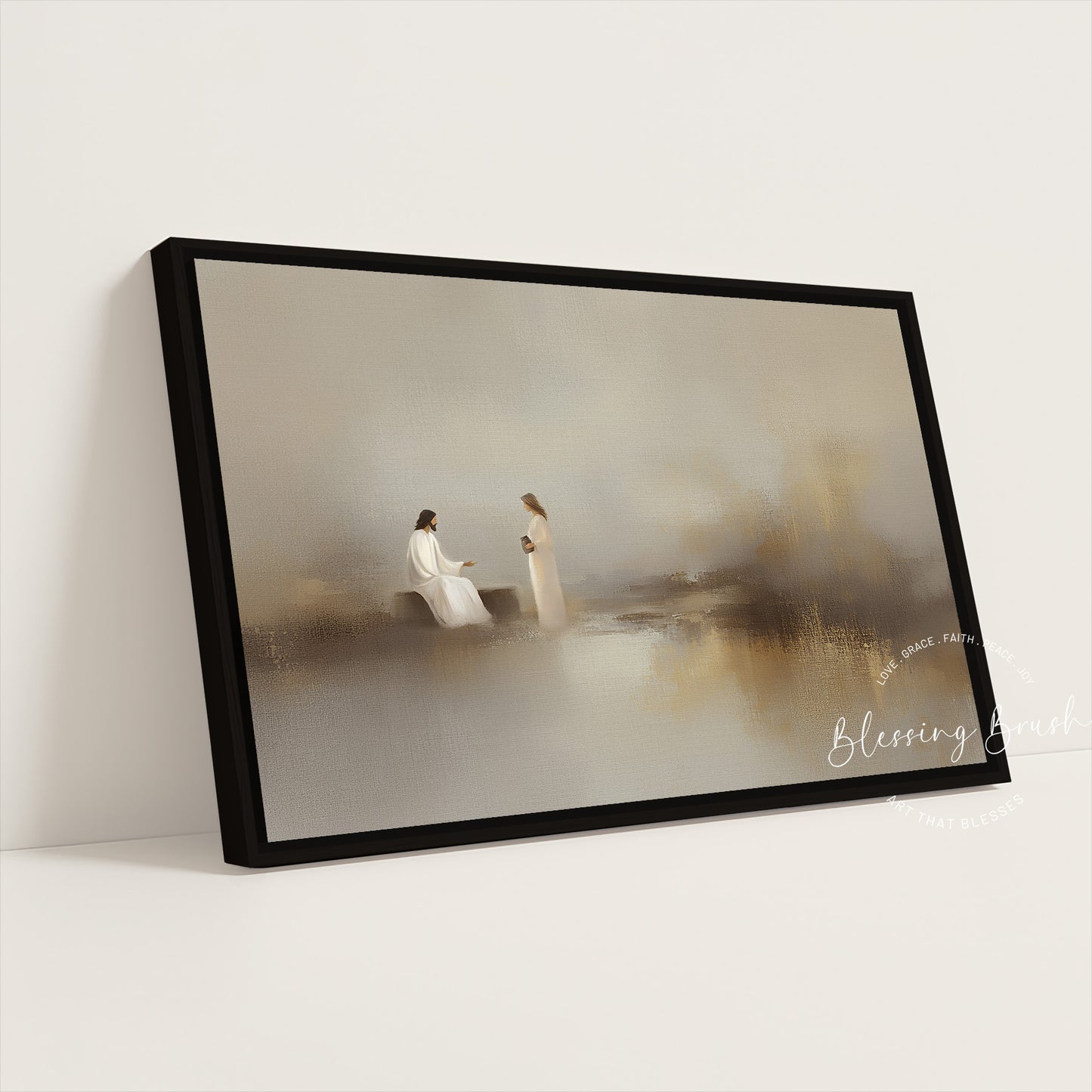 Jesus and the Woman at the Well – Modern Christian Wall Art