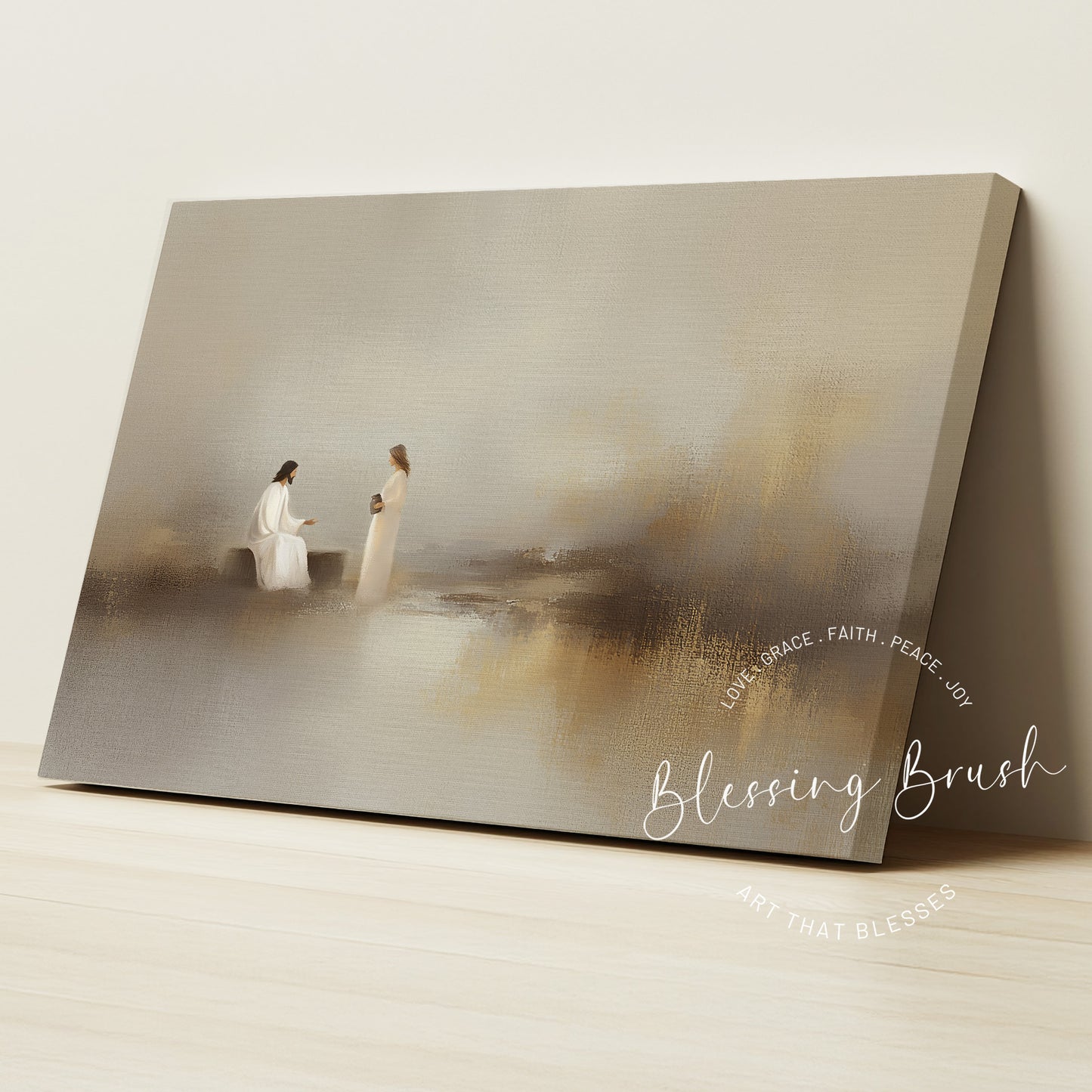 Jesus and the Woman at the Well – Modern Christian Wall Art