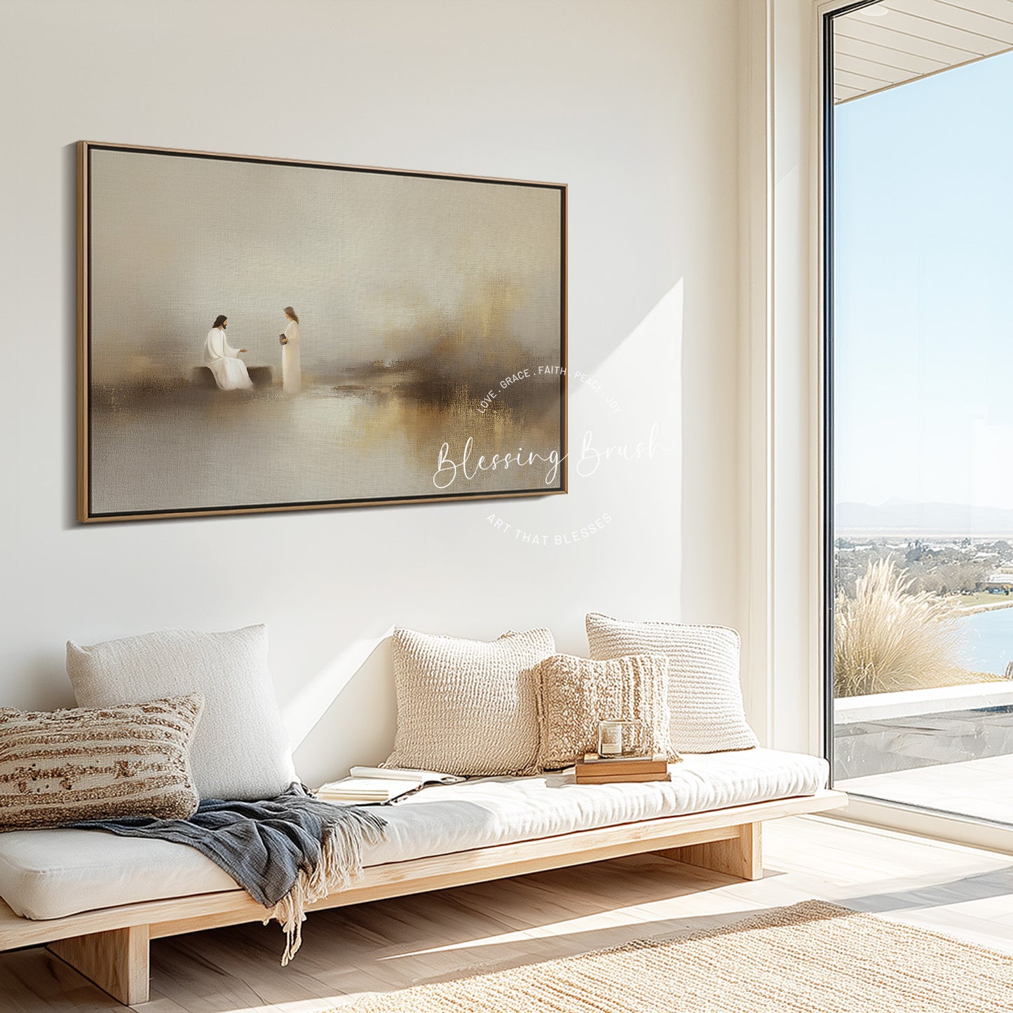 Jesus and the Woman at the Well – Modern Christian Wall Art