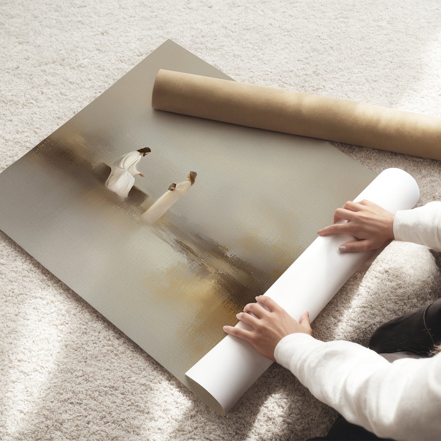 Jesus and the Woman at the Well – Modern Christian Wall Art