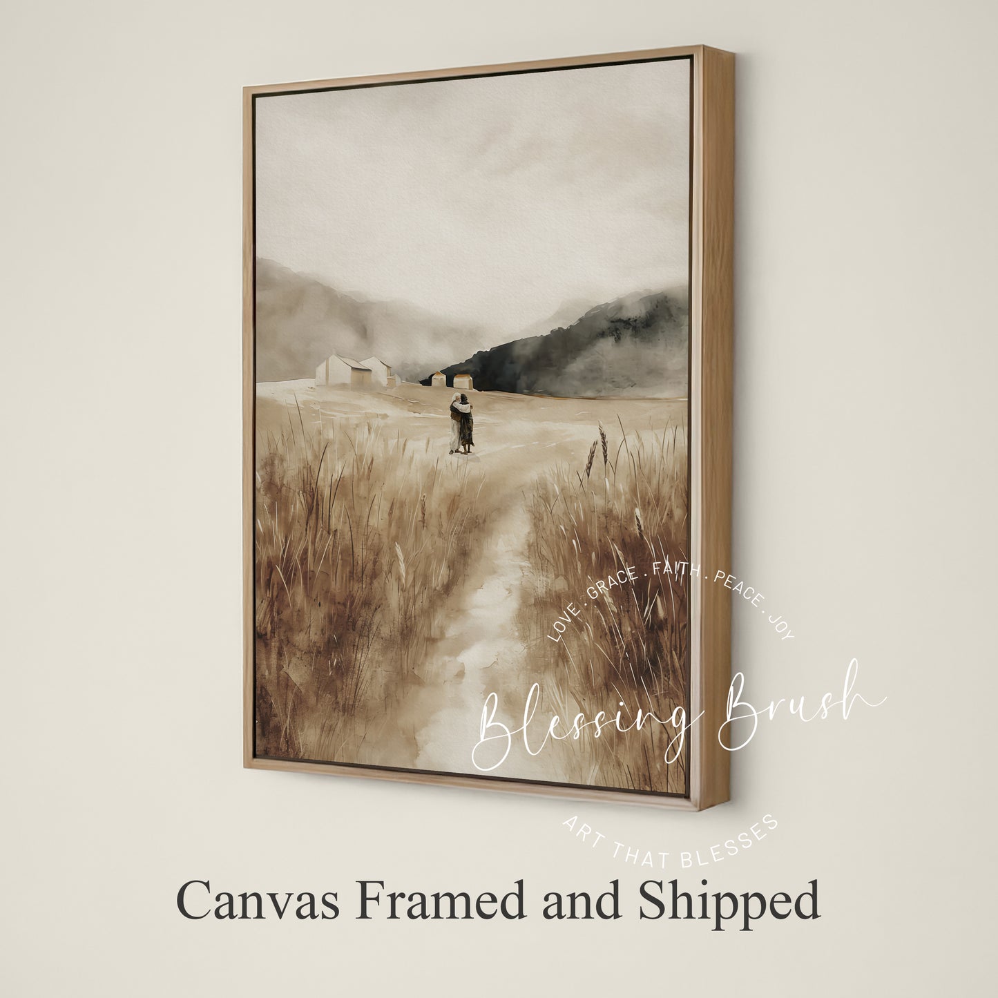 The Prodigal Son - Christian Framed Canvas Wall Art, Jesus Parable of Forgiveness, Faith Home Decor
