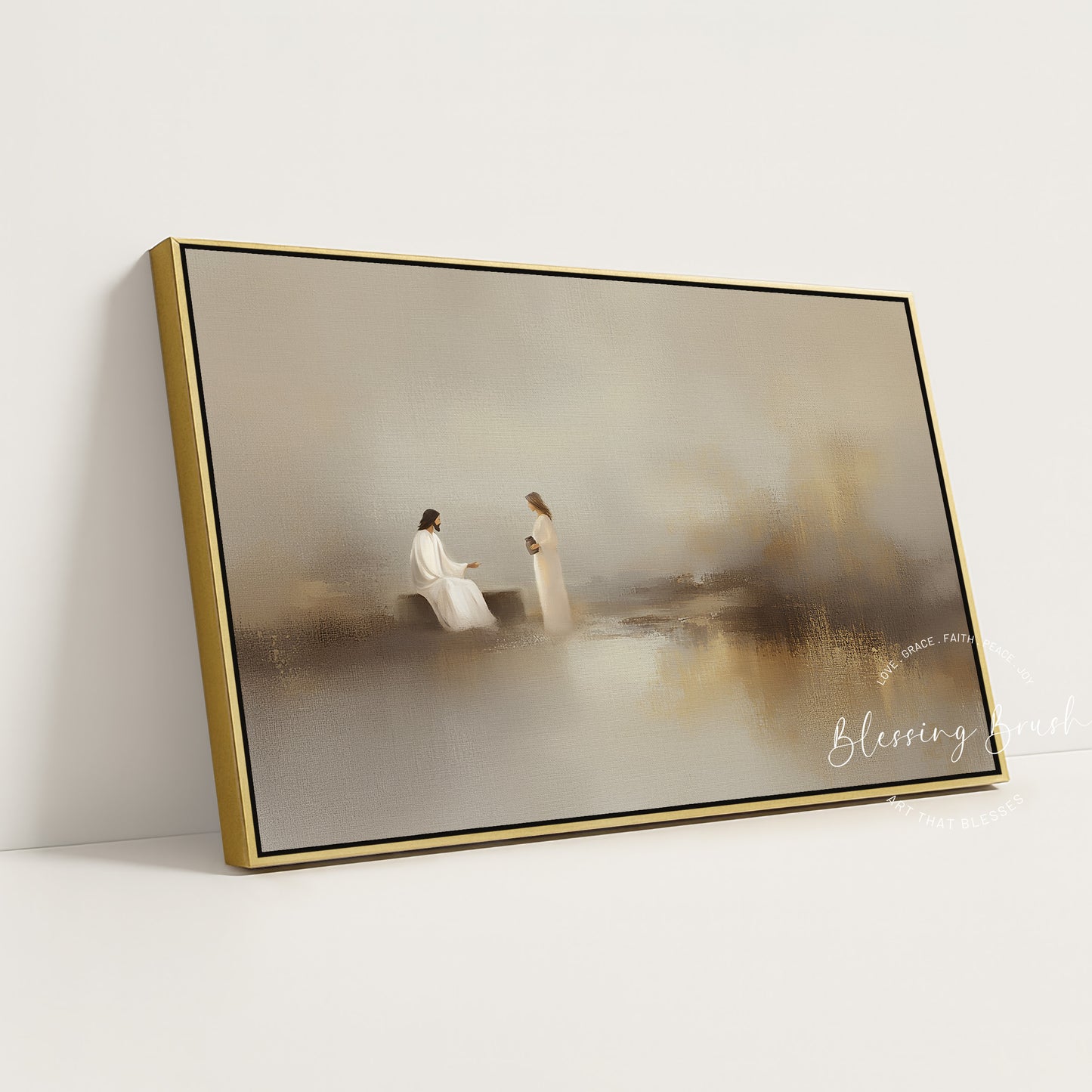 Jesus and the Woman at the Well – Modern Christian Wall Art