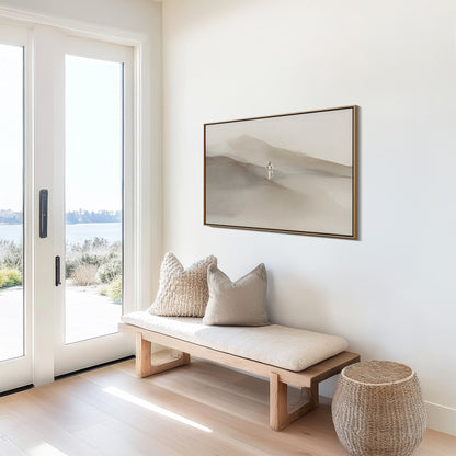 Rejoice With Me – Jesus Found the Lost Sheep, Minimalist Christian Wall Art, Neutral Framed Canvas