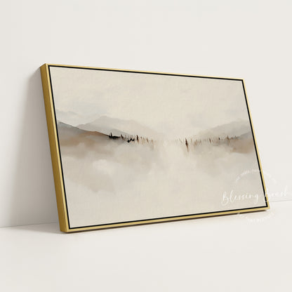 Jesus Teaching Sermon on the Mount – Abstract Minimalist Christian Wall Art
