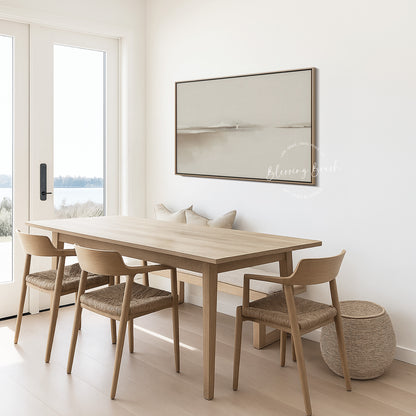 Walk by Faith – Jesus Walking on Water Framed Canvas, Minimalist Neutral Christian Wall Art | Blessing Brush