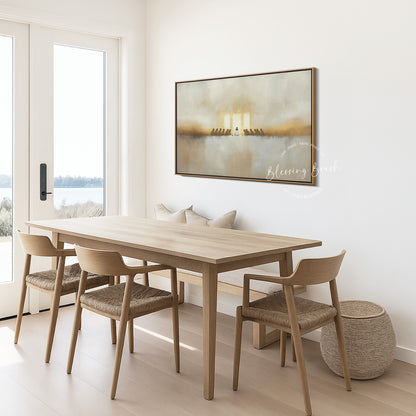 The Last Supper Modern Framed Canvas – Large Christian Wall Art