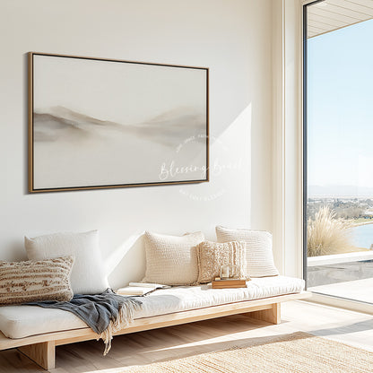 Rejoice With Me, I Have Found My Lost Sheep – Good Shepherd Framed Canvas, Minimalist Modern Beige Christian Wall Art | Blessing Brush