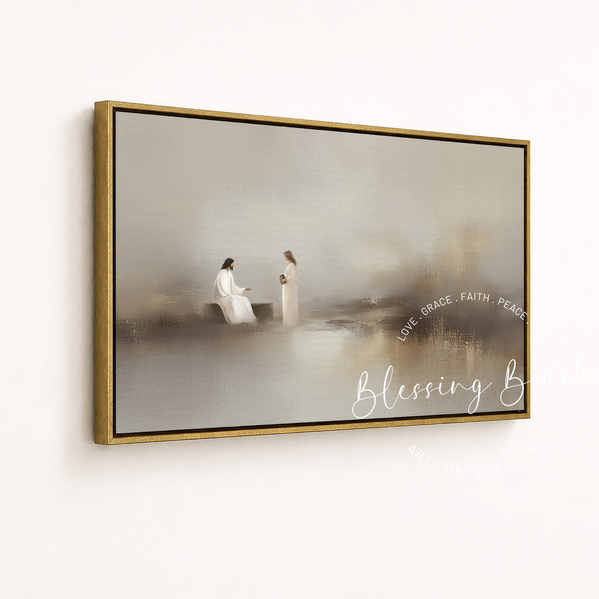 Jesus and the Woman at the Well – Modern Christian Wall Art