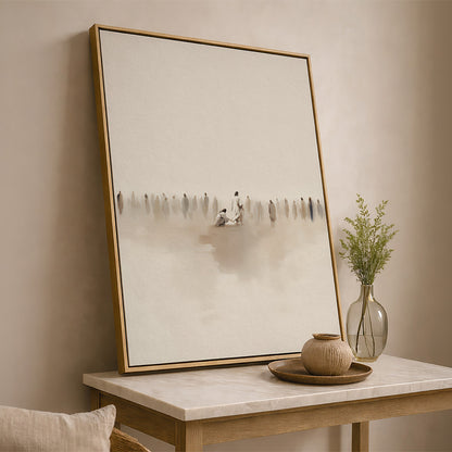 Jesus Heals the Bleeding Woman Framed Canvas Wall Art - Touching the Hem of His Garment