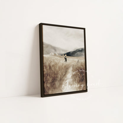 The Prodigal Son Framed Canvas Christian Wall Art, Jesus Parable of Forgiveness, Faith Home Decor