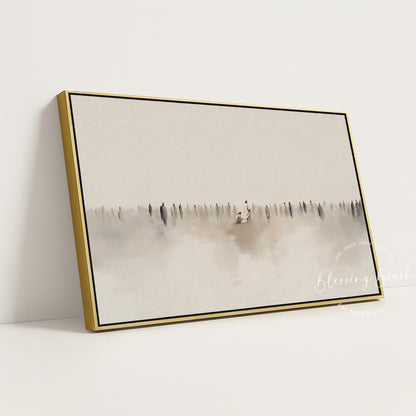 Jesus Heals Bleeding Woman Touched Hem of His Garment, Minimalist Christian Wall Art, Faith Wall Decor